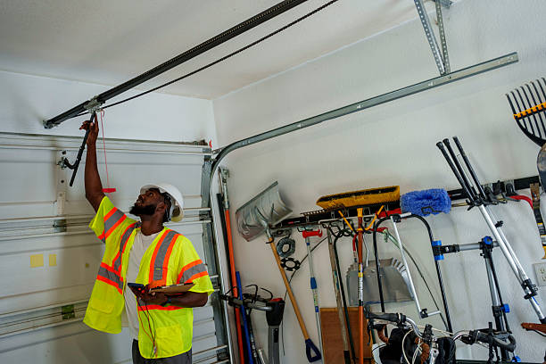 Professional Garage Door technician working in Aurora, TX
